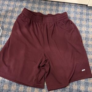 Amazon Men's Burgundy Athletic Shorts. Drawstring waist size medium